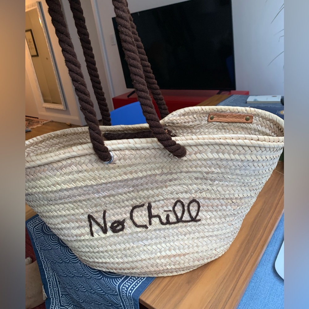 Poolside “No chill” Straw Tote
